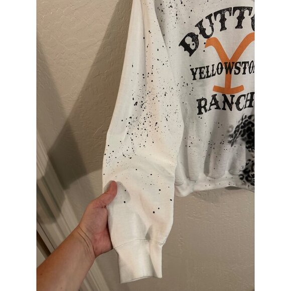Custom Dutton Ranch White Leopard Crewneck Yellowstone Inspired Sweatshirt - Picture 4 of 9